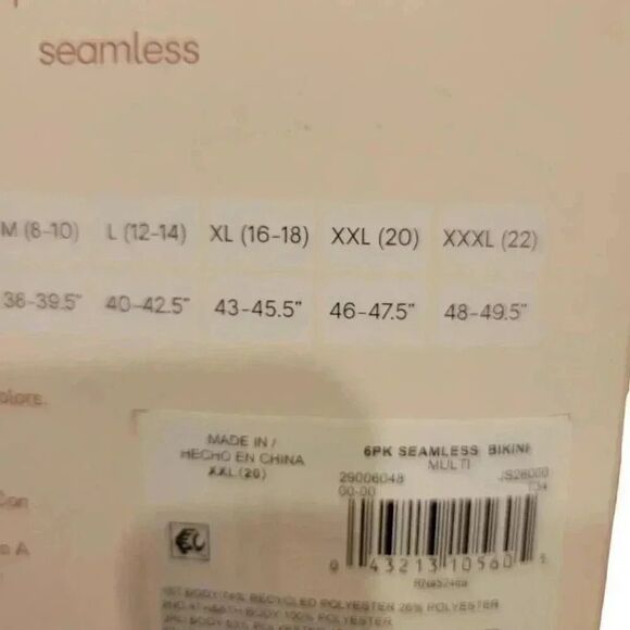 Joyspun Women's Seamless Bikini Panties 6 Pair New - Picture 10 of 10